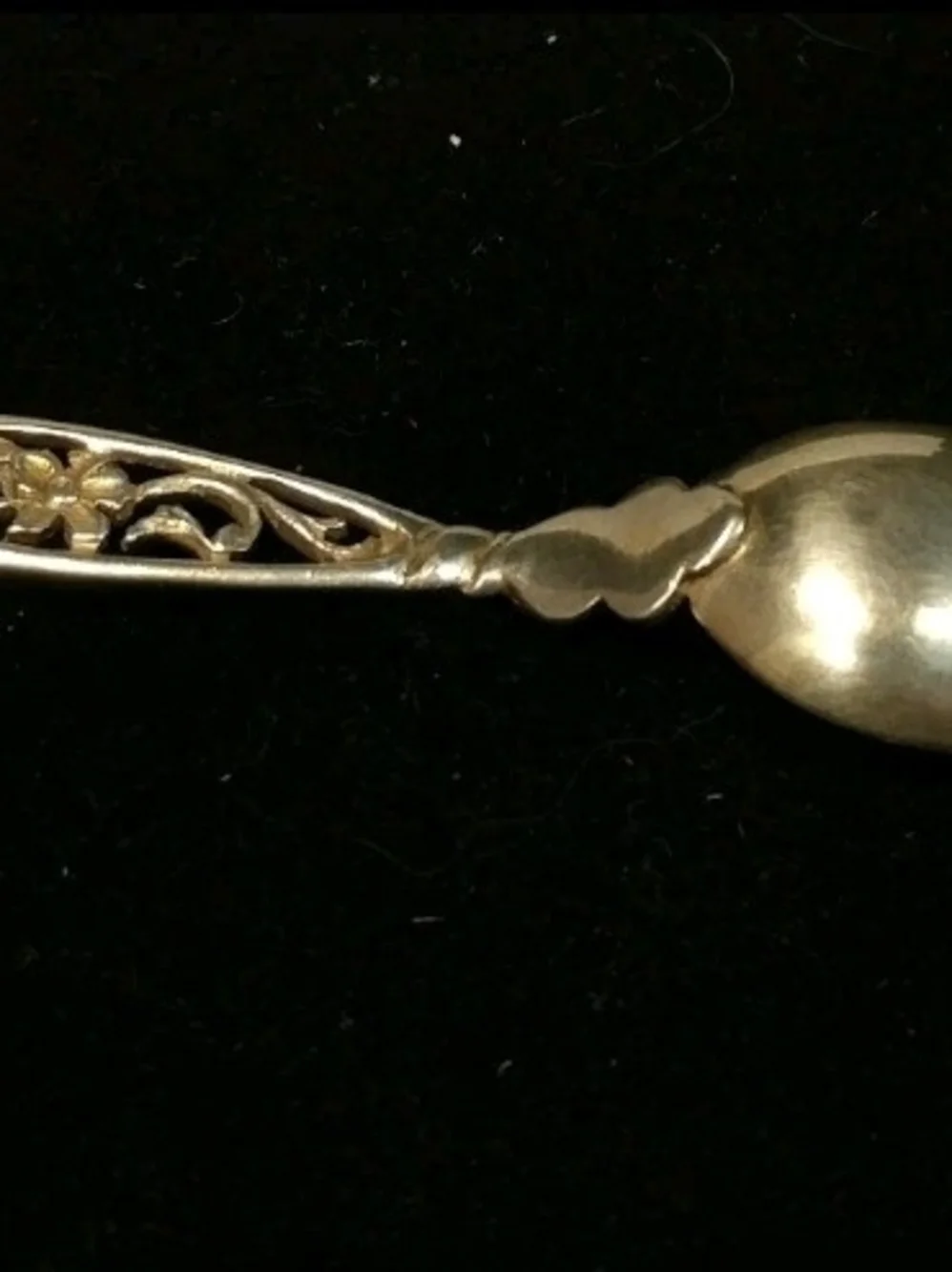 Vintage 800 Coin Silver - Cherub Angel Scroll 8.4g - 3.5